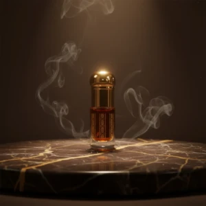 زجاجة عطر مع دخان أنيق : دهن عود سيلاني | 1/4 توله