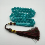 مسبحة باكالايت أخضر رخامي – 51 حبّة – 10 مم – بكركوشة و عنابي و ذهبي