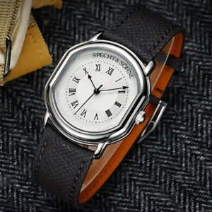 ساعة كوارتز 35 مم للرجال – مينا رمادي أنيق للاستخدام اليومي - الصورة 4