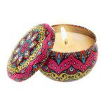 شمعة برائحة الليمون والزهور المجففة