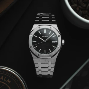 ⁦ساعة سيكو رويال أوك السوداء | 40مم | أوتوماتيكية⁩ - الصورة ⁦8⁩